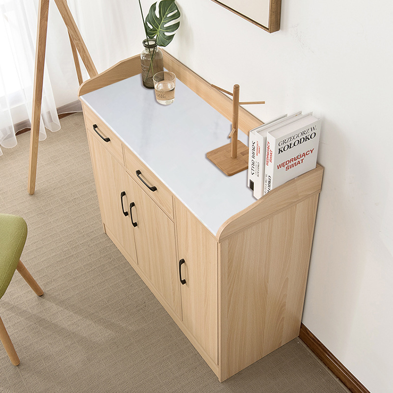 Moderno simple armario de comedor casero de almacenamiento de cocina armario de té de madera clara con cajón fábrica al por mayor
