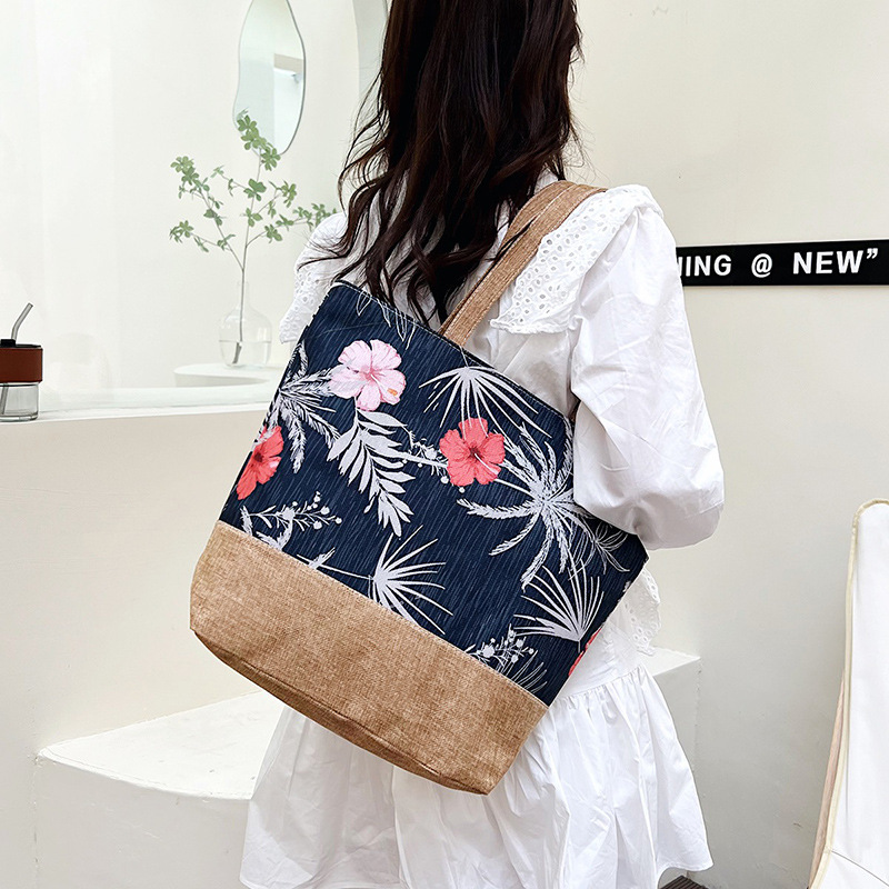 Transfronterizo nuevo bolso de gran capacidad de las mujeres de la moda impresa hombro bolsa de compras Portátil Bolsa de compras puesto al por mayor