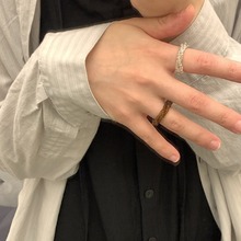 小众手工编织串珠 水晶泡泡气泡戒指弹力指环可调节春夏冷淡风ins