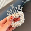 Children's tiara for princess, hair rope from pearl, flowered