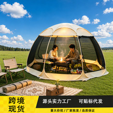 跨境厂家批发户外球形纱网帐篷露营防蚊虫速开可折叠便携星空帐篷