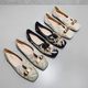 Retro New Chinese 2025 Spring New Low Heel Women's Shoes All-match Square Toe Single-layer Shoes Women's Shoes Flat Loafers