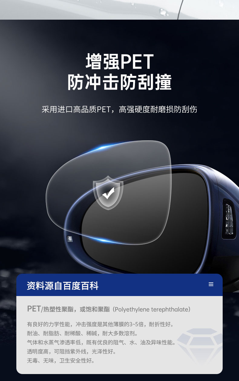 Suitable for BYD Seal 06DMi car rearview mirror glass rainproof film and anti-fog sticker 06