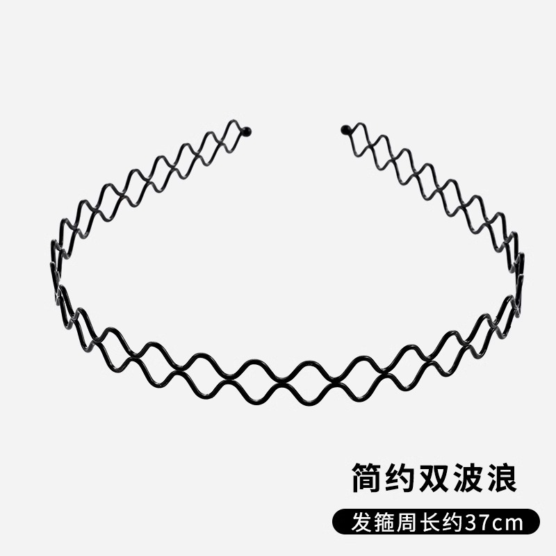 Men simple lavar la cara correa de pelo de verano clip de pelo deportivo ondas invisibles cabello de cabello no sujetar el cabello correa de cabello negro
