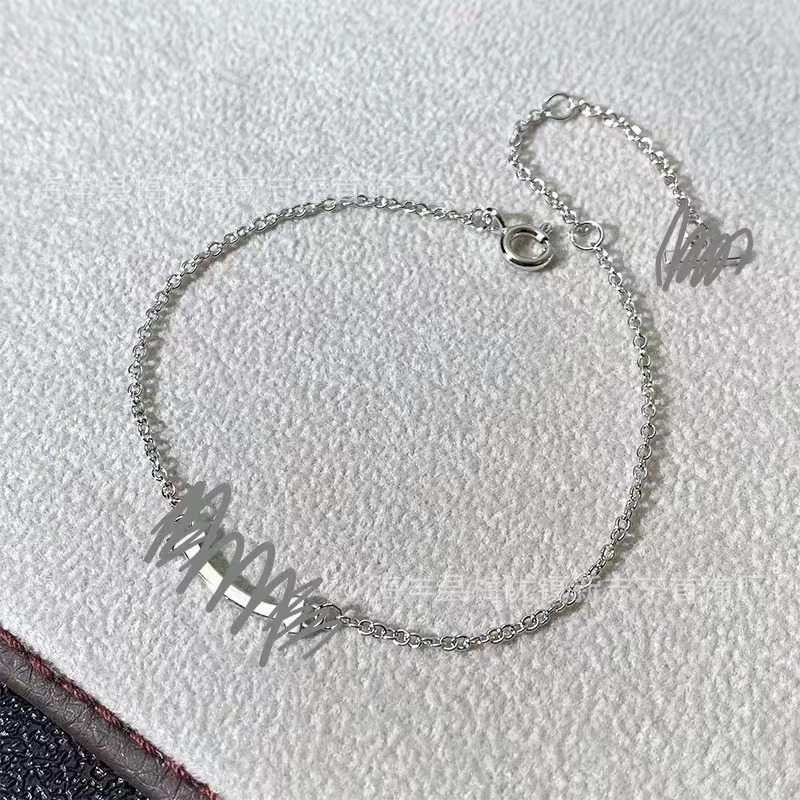 T家精工迷你笑脸手链镀18K金蒂家微笑smile光面镶钻满钻笑脸手环|undefined