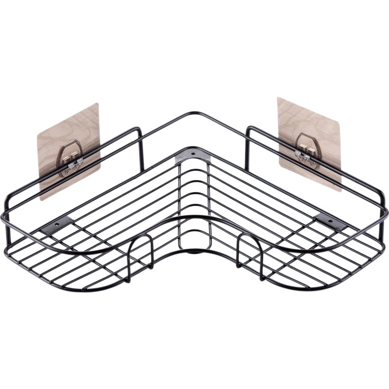 Cuarto de baño cocina esquina estante de almacenamiento esquina trípode hierro ponche-libre baño impermeable Acero inoxidable rack de almacenamiento