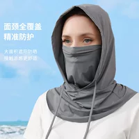 Летняя тонкая шелковая маска с капюшоном для мужчин и женщин, дорожный шарф, шапка, защита от солнца, с защитой шеи