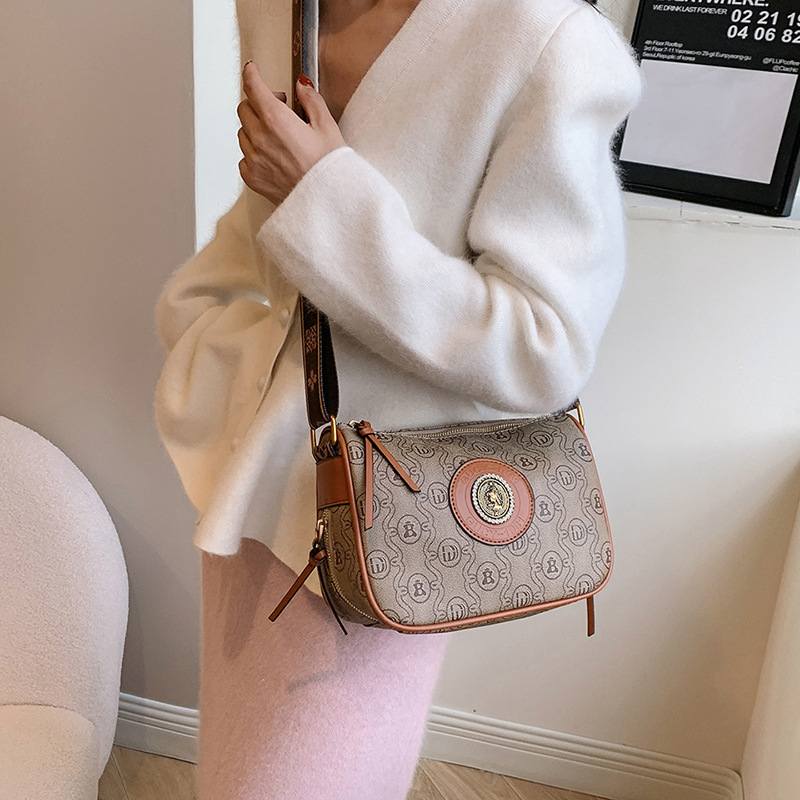 Shoulder Bag for Women New Top Quality Antique Printed Wide Shoulder Strap Small Square Bag Multifunctional Fashion Classic Crossbody Bag_voghion.com