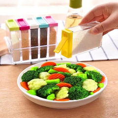 New minimalist transparent seasoning bottle spice storage box kitchen supplies seasoning box spice jar set creative