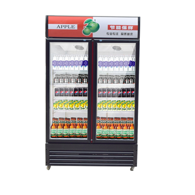 Gabinete de bebidas comercial vertical congelador refrigerador sola puerta supermercado restaurante cerveza gabinete doble puerta fresco-mantenimiento gabinete refrigerado vitrina
