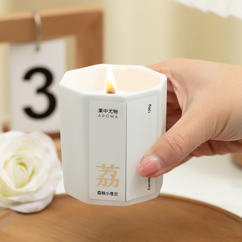 Ins estilo creativo aromaterapia hexagonal vela romántica Regalo de Cumpleaños mano regalo decoración DIY fragancia vela