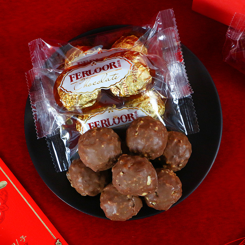 斐拉格果仁巧克力500g兩粒裝結婚婚慶喜糖回禮零食節日送禮糖果