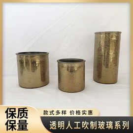 家居装饰气氛圣诞节彩色电镀玻璃蜡杯香薰烛台系列亚马逊彩镀