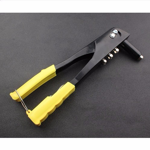Pistola remachadora manual de acero cromo vanadio genuino, herramienta de fijación de cerraduras de puertas domésticas, pistola remachadora de un solo mango, fabricante. image 5