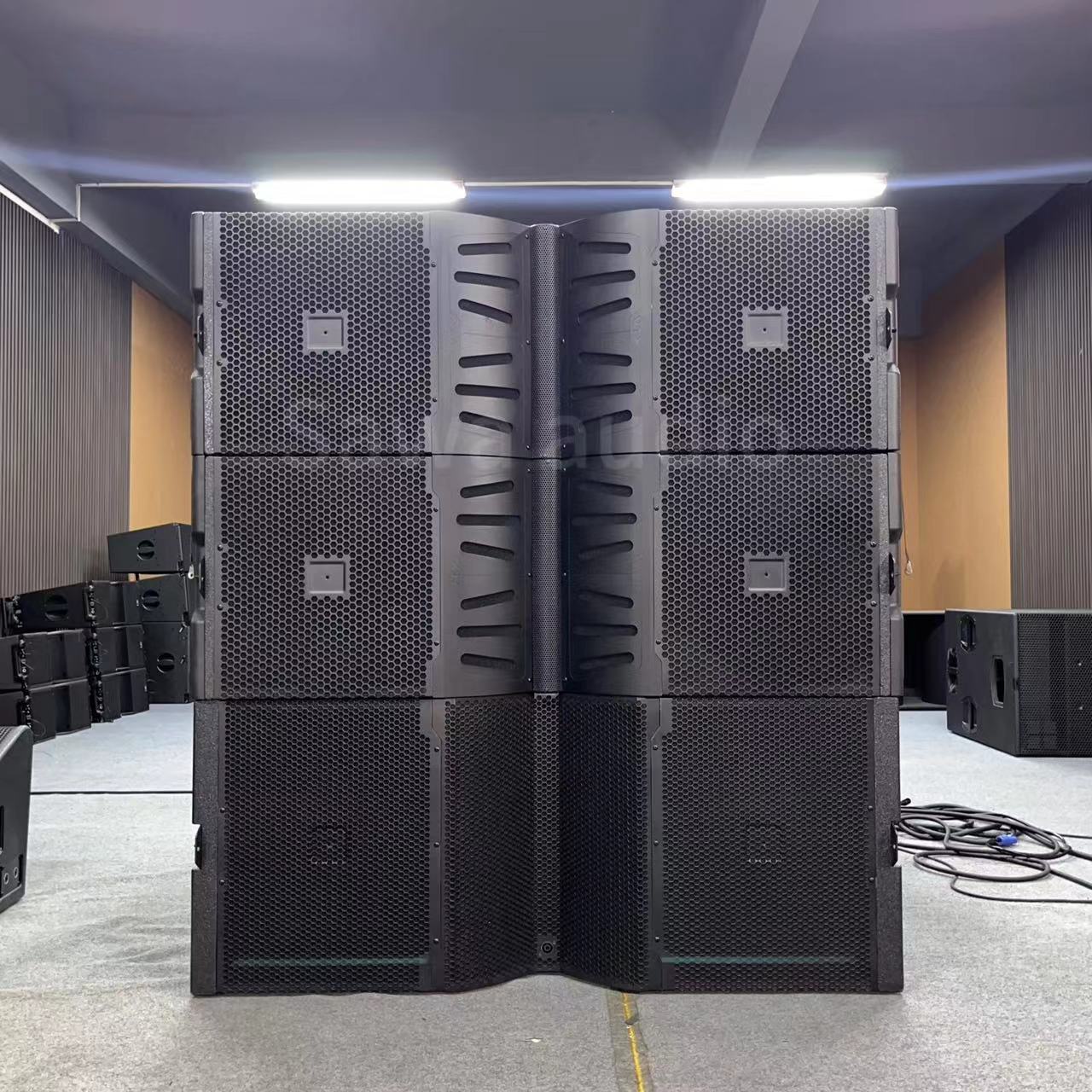 Fábrica directa V25 doble 15 pulgadas de audio de matriz lineal de frecuencia de tres divisiones profesionales de gran escala al aire libre rendimiento de audio de escenario