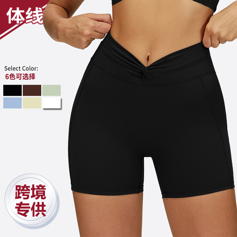 Clothing Factory Customized Sports Short Skirt Tight-Fitting Women's Spring and Summer Buttocks Peach Butt Fitness Wear Yoga Shorts