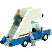 小顆粒積木MOC拼裝 飛機客梯車 兼容樂高 10485益智拼插玩具 模型