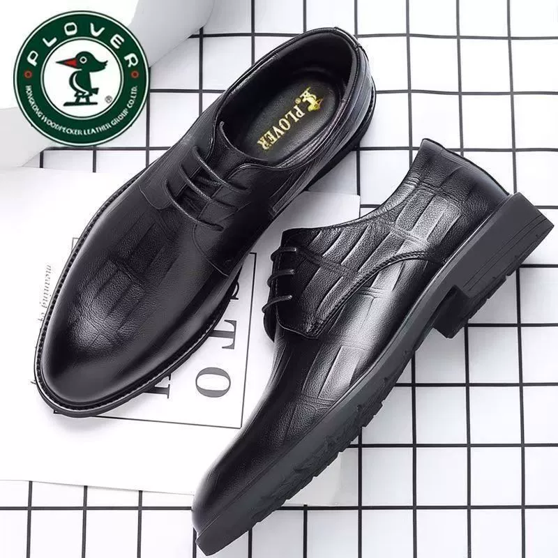 Мужская кожаная обувь дятла Кожа дышащая, деловая работа