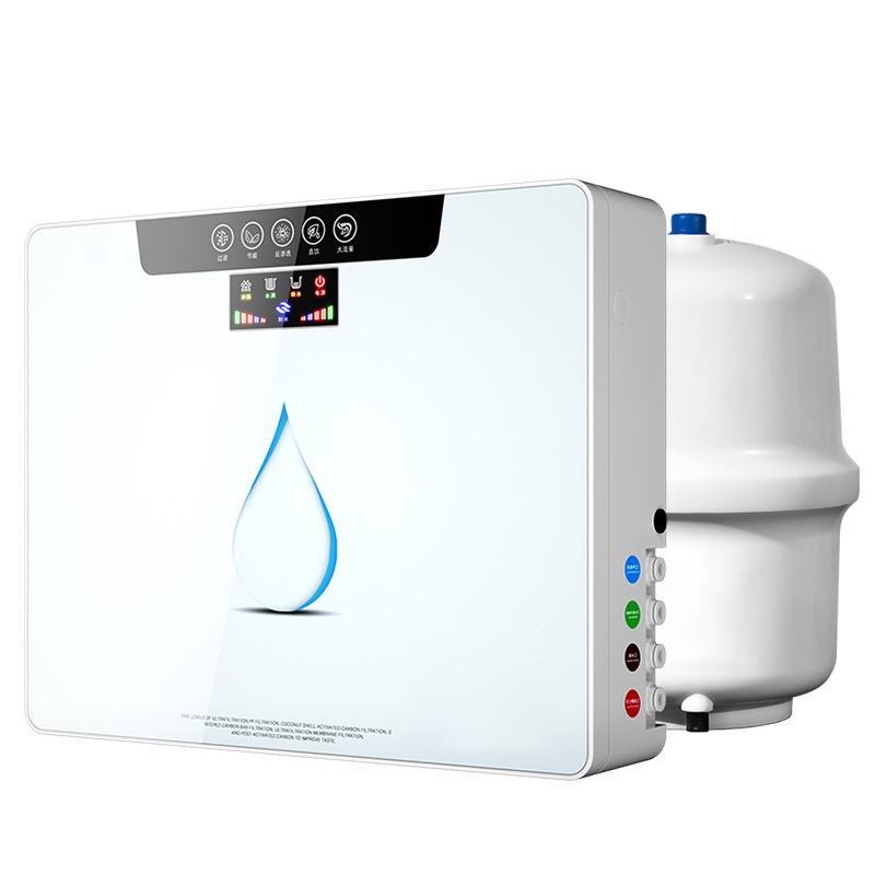 Purificador de Agua Doméstico de Ósmosis Inversa Inteligente RO, Filtración de Agua del Grifo de Escritorio, Alto Flujo, Montado en la Pared, Máquina de Agua Pura Transfronteriza image 7