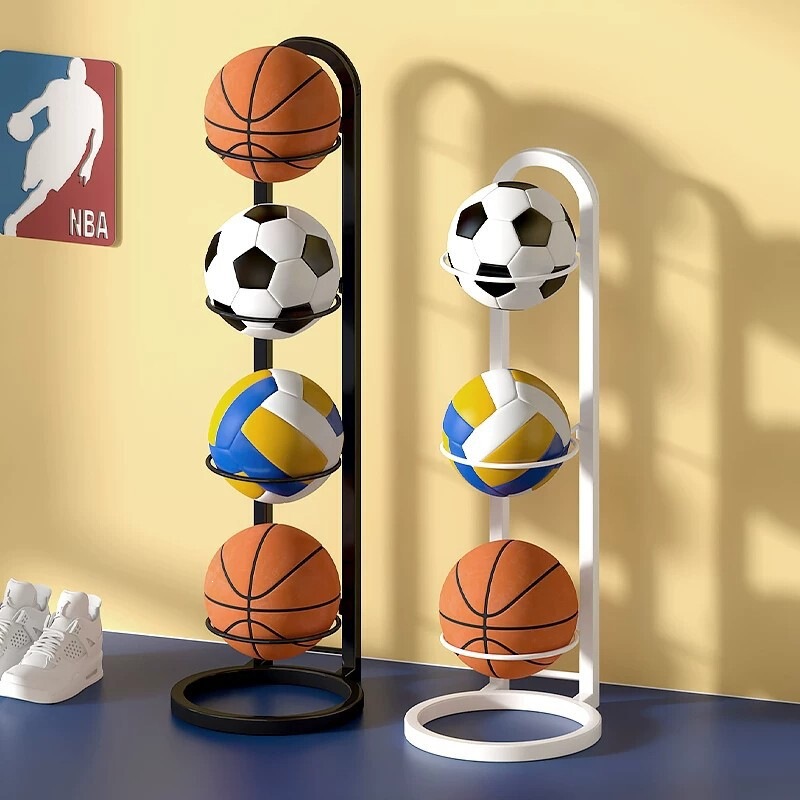 Ball Storage Rack for Home Use, Foldable Basketball Storage Rack, Football Sports Equipment Storage Rack, Indoor Multi-Layer Organizer Rack Ball Storage Rack for Home Use, Foldable Basketball Storage Rack, Football Sports Equipment Storage Rack, Indoor Multi-Layer Organizer Rack