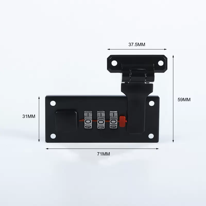厂家直供金属宽面高边密码锁 长方形旅行箱锁 扣锁 箱包五金锁具