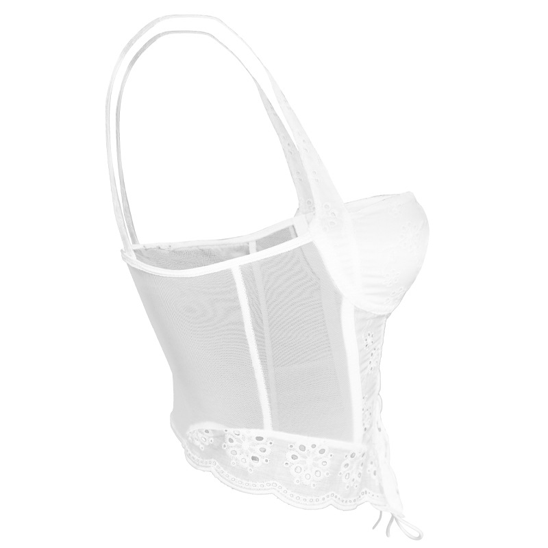 Cross-border nuevo sexy pecho encaje hueso de pescado chaleco de plástico ropa de mujer