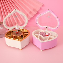 Creative Cute Ballet Girl Music Box, Peach Heart Eight-Tone Box, Creative Jewelry Box for Girls Birthday Gift