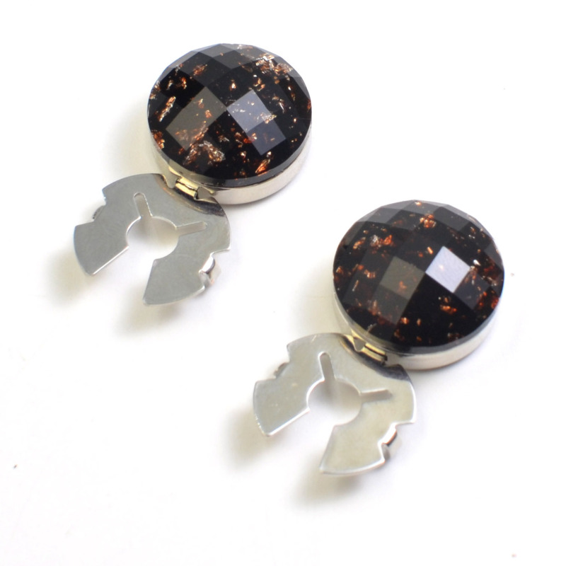 button cover 珍珠金箔彩珠衬衣袖扣纽扣盖花朵领扣钻饰扣纽扣套|undefined
