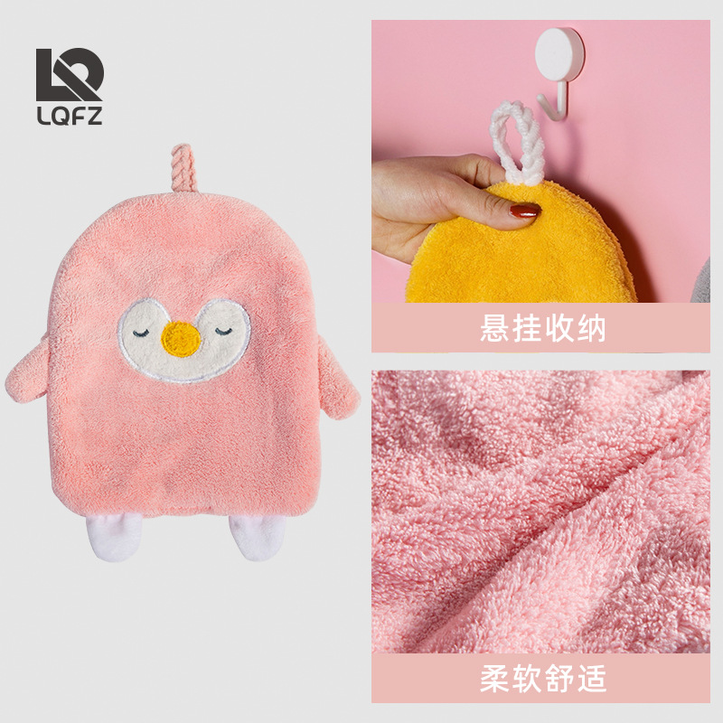 Fábrica personalizada toallas de coral creativas colgantes lindas toallas de toallas de toallas de absorción de agua espesar para el hogar