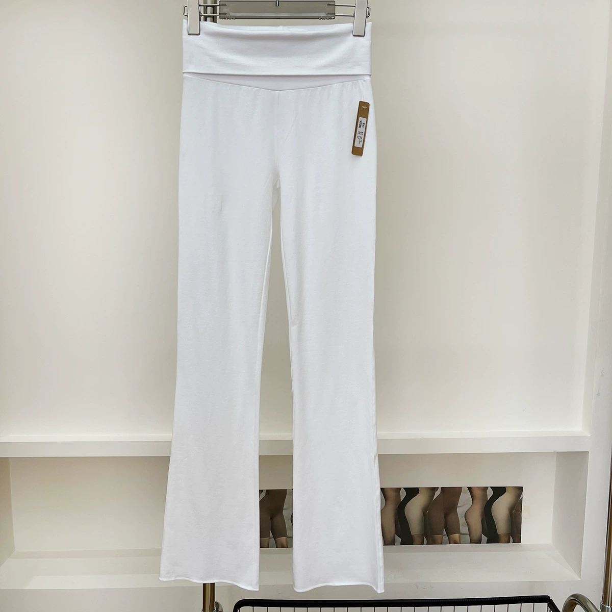 Туника в одном стиле Skims Cotton Jersey 여성 высокий пояс casual брюки slim hot girl folded waist bootcut pants