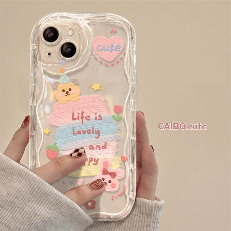 Suitable for Apple 15 Phone Case iPhone 14 Pro Max/16 Anti-Drop 13/12 Mini Transparent 11 New Women's Model 17