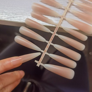 4.0 fine dog blush matte armor long tip prefabricated wear armor special split size patch semi-finished nail art wholesale