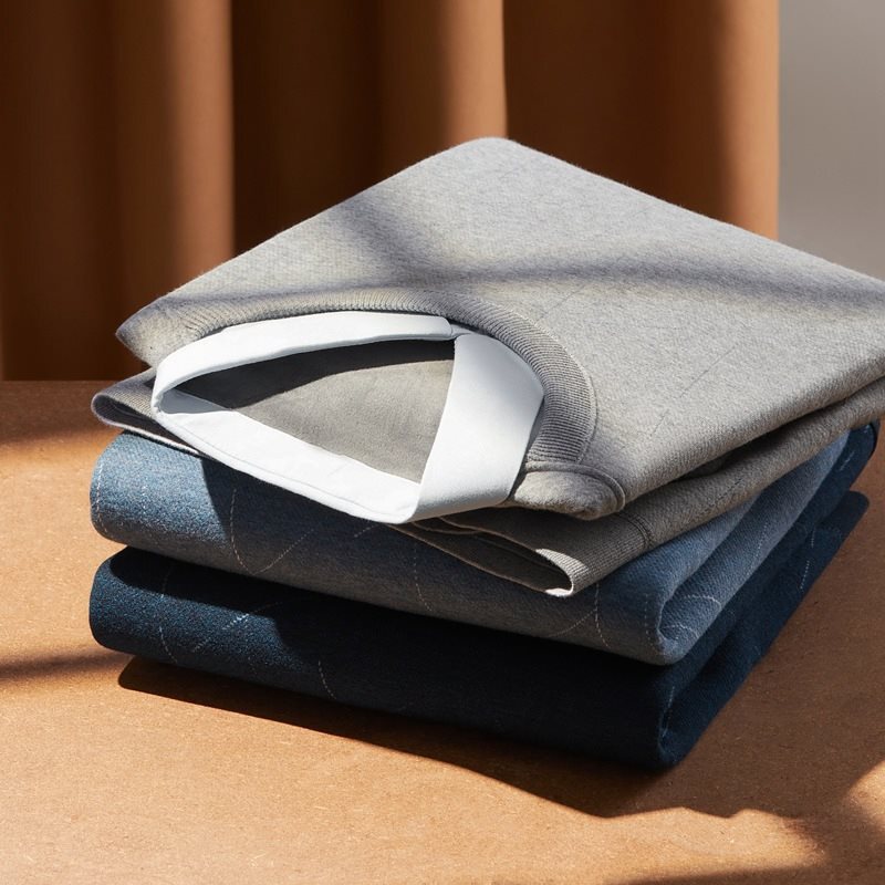 2024 Fall/Winter Men's Fake Two-piece fleece-lined Thickened Shirt Collar Sweater Men's Middle-aged Backing Knitwear with Dad's Dress