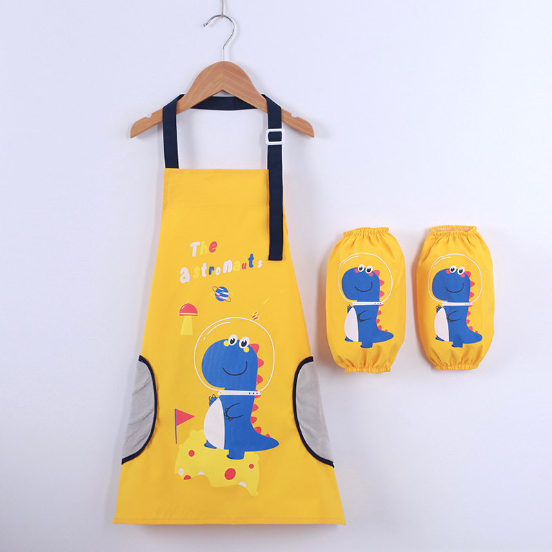 Delantal para niños impermeable anti-sucio borrable mano Niños y Niñas Ropa de pintura jardín de infantes bebé pintura ropa anti-desgaste mono