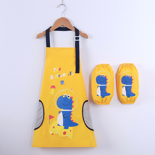 Preschool Waterproof Paint Suit Sleeveless Children's Overalls Baby Eating Bib Reverse Wear Outfit Unisex Children's Apron Protection Clothing