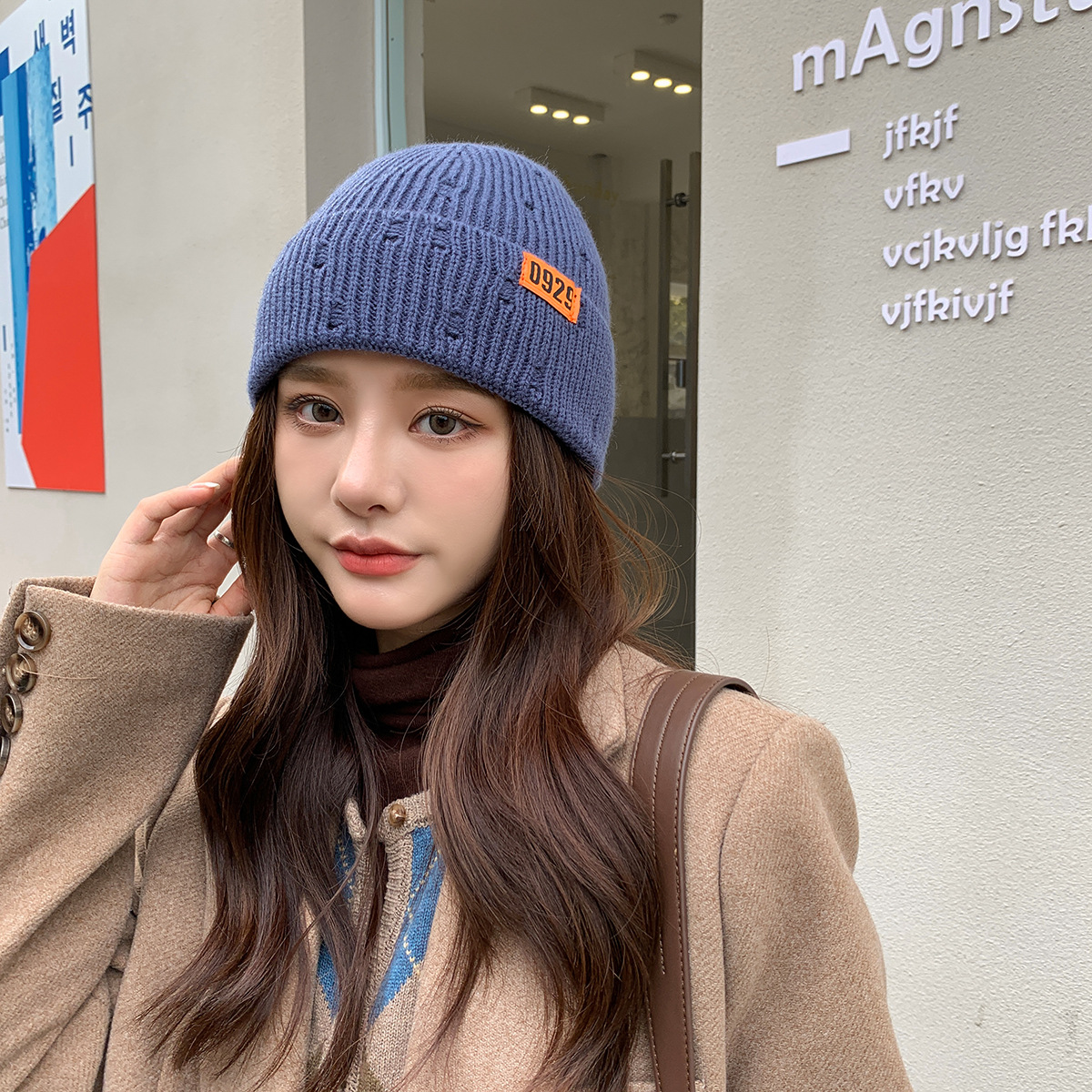 Korean Style Fashionable Warm Woolen Cap Female All-match Fashion Personality Knitted Earflaps Cap Male Japanese Leisure Autumn And Winter New display picture 7