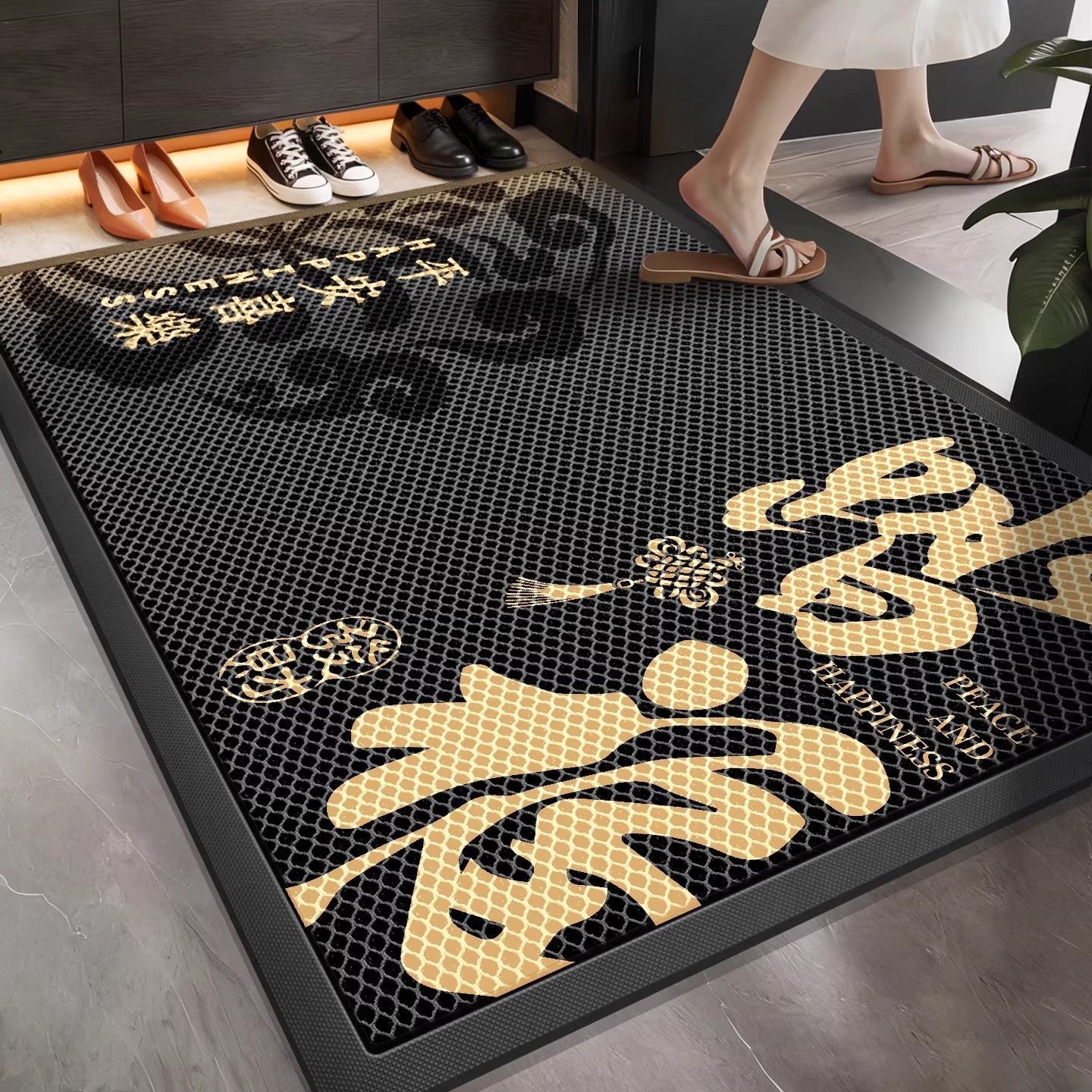 Alfombra de piso de entrada de alta calidad, alfombra roja antideslizante de puerta de entrada de la casa, alfombra roja antideslizante de la casa