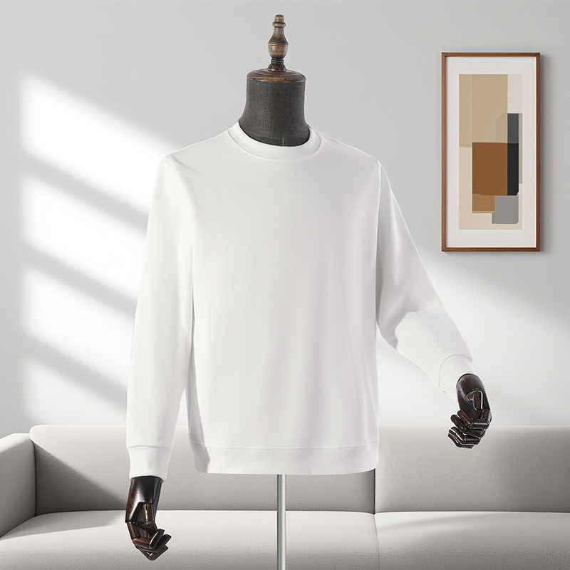 Men's Sweatshirt Autumn New 320g Difu Round Neck Pullover Base Shirt Korean Style Embroidered Jacket Customizable Logo Men's Sweatshirt Autumn New 320g Difu Round Neck Pullover Base Shirt Korean Style Embroidered Jacket Customizable Logo