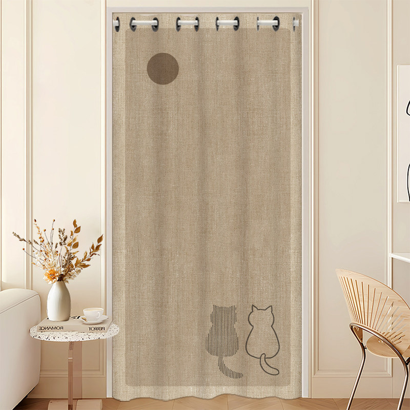 Home Bedroom Air Conditioning Wind-Blocking Curtain Partition Curtain for Living Room, Kitchen, Bathroom, No-Drill Privacy Hanging Curtain