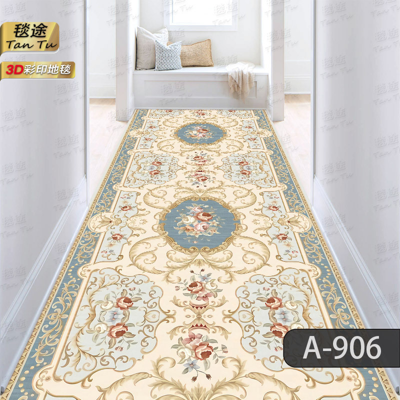 Flower carpet 3D cutting floor mat door entrance corridor aisle corridor stairs strip home carpet Hotel