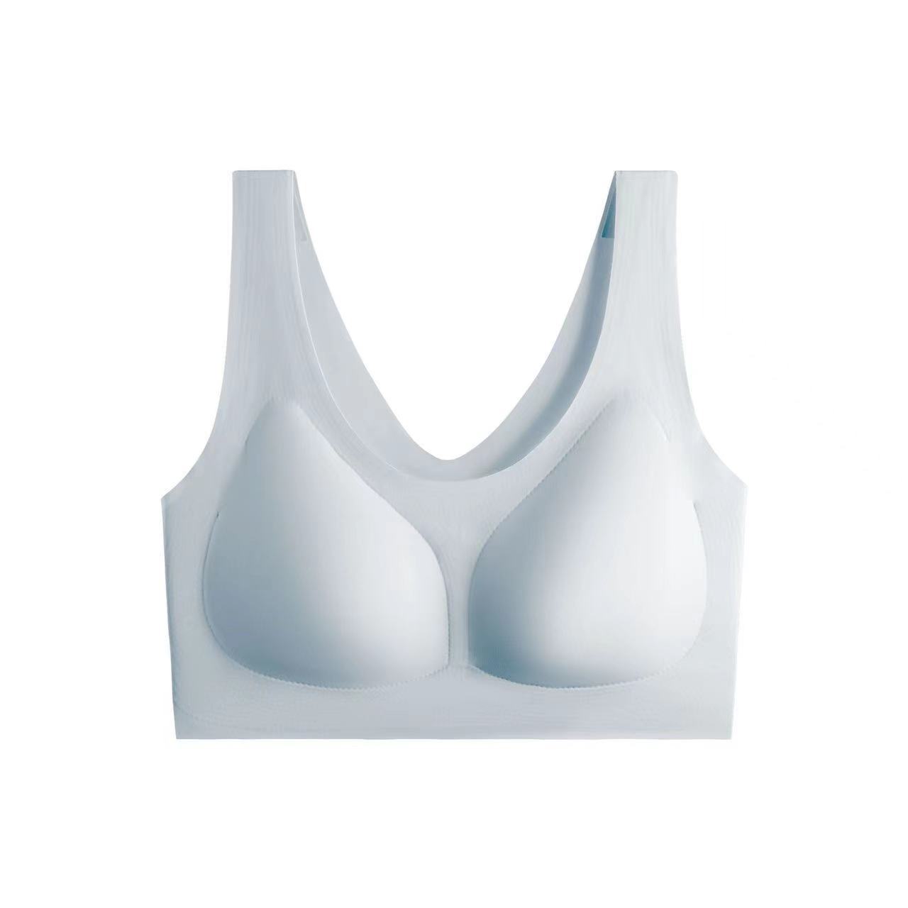 Nueva ropa interior deportiva de mujer sin marcas en forma de U envuelta en el pecho sin anillo de acero para evitar que la luz se reúna y se reúne en el pecho bra