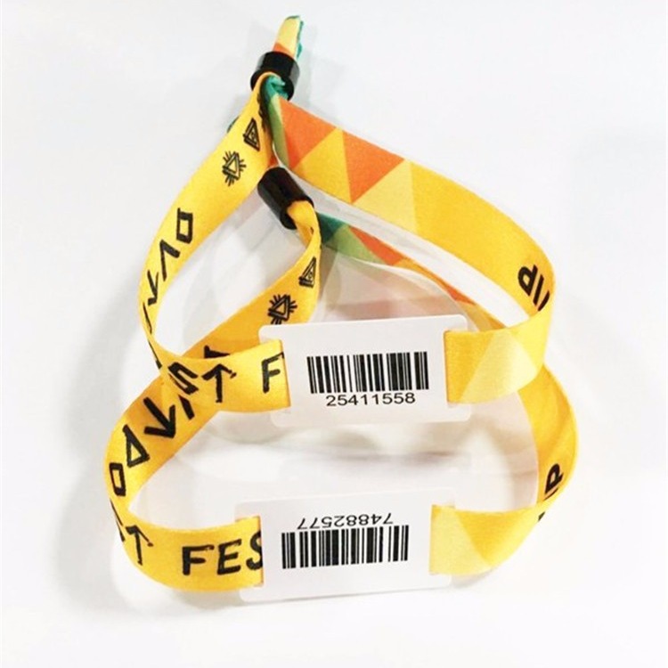 音乐会运动会RFID编织手腕带小卡rfid二维码NFC 213芯片织唛腕带
