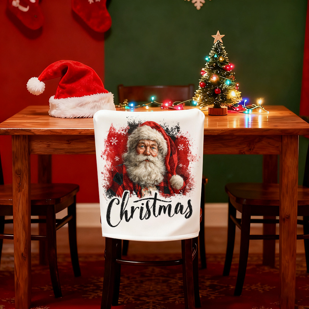 Transfronterizos para la silla de Navidad cubierta de respaldo cubierta de silla de Navidad TIMU mesa de comedor de tela asiento decoración de respaldo