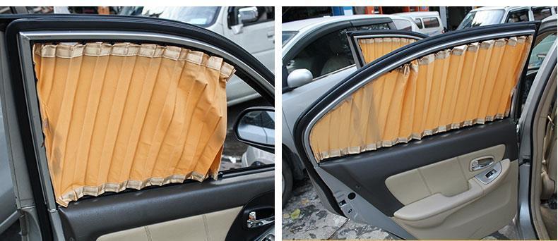 Modern Old Model Tucson Car-Specific Sunshade Curtains, Car-Mounted Double-Track Privacy Blackout Curtains