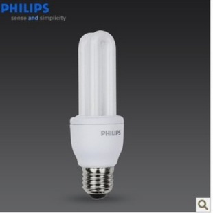 Philips energy-saving lamp tricolor energy-saving bulb E27 large screw 2U 8W6500K fake one penalty five!