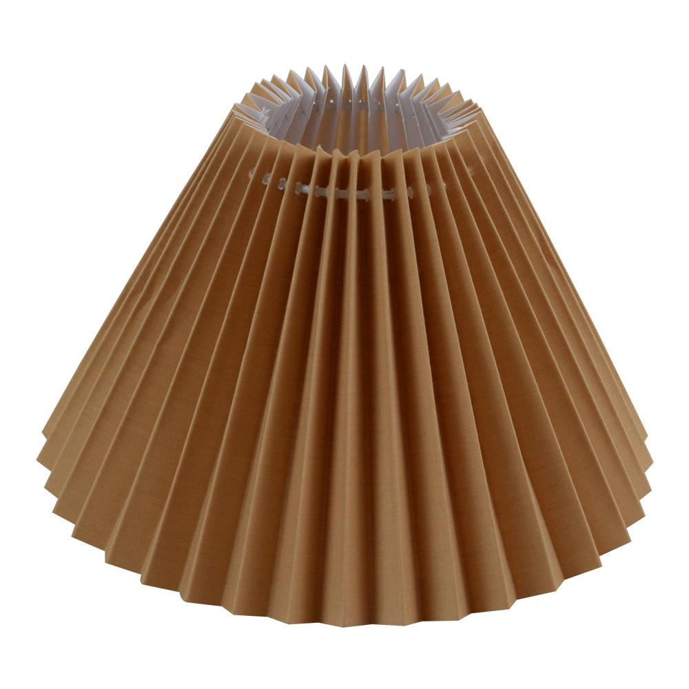 DIY lámpara de mesa personalizada Shell tela plisada dormitorio sala de estar retro Hotel lámpara de mesa de pared lámpara de pie sombra