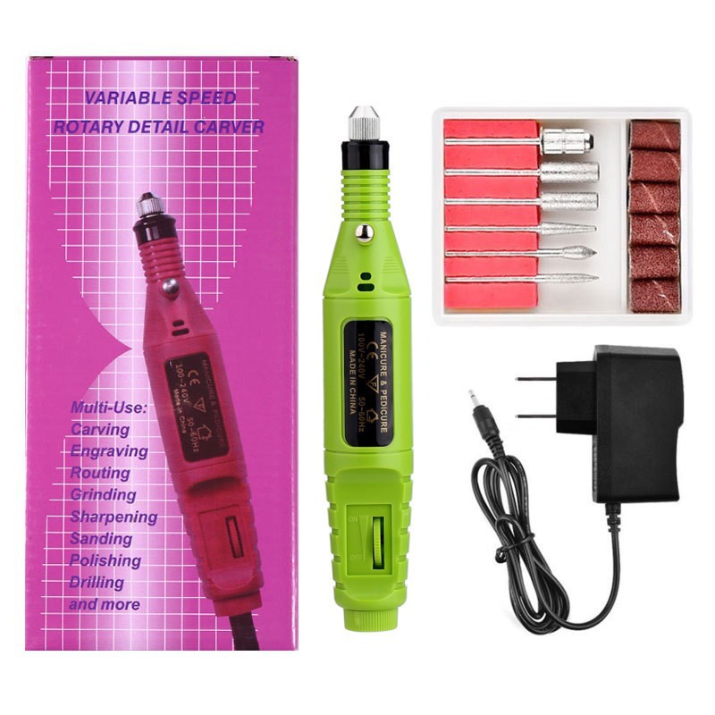 Pulidora de Uñas Eléctrica Portátil, Máquina de Manicura con Carga USB