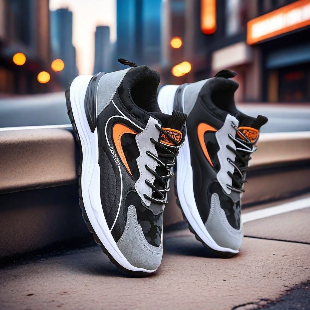 1O2 그레이 오렌지** 가죽 표면