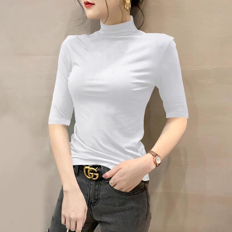 화이트[하프 터틀넥]