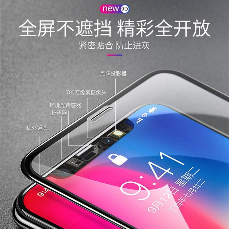 Совместимая защитная стеклянная пленка для iPhone 13, Apple 14 Pro Max, 9D, полноэкранная 13 mini, HD 12, 14 Plus/XS/XR